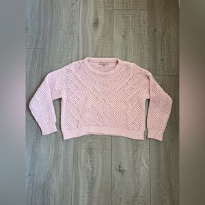 Love Tree Blush Cable Knit Sweater Size Small